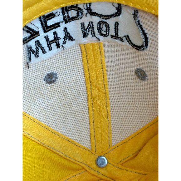 Hat Why Not Zero? Russell Westbrook Basketball Slogan Yellow Cap America Flames - Picture 5 of 7